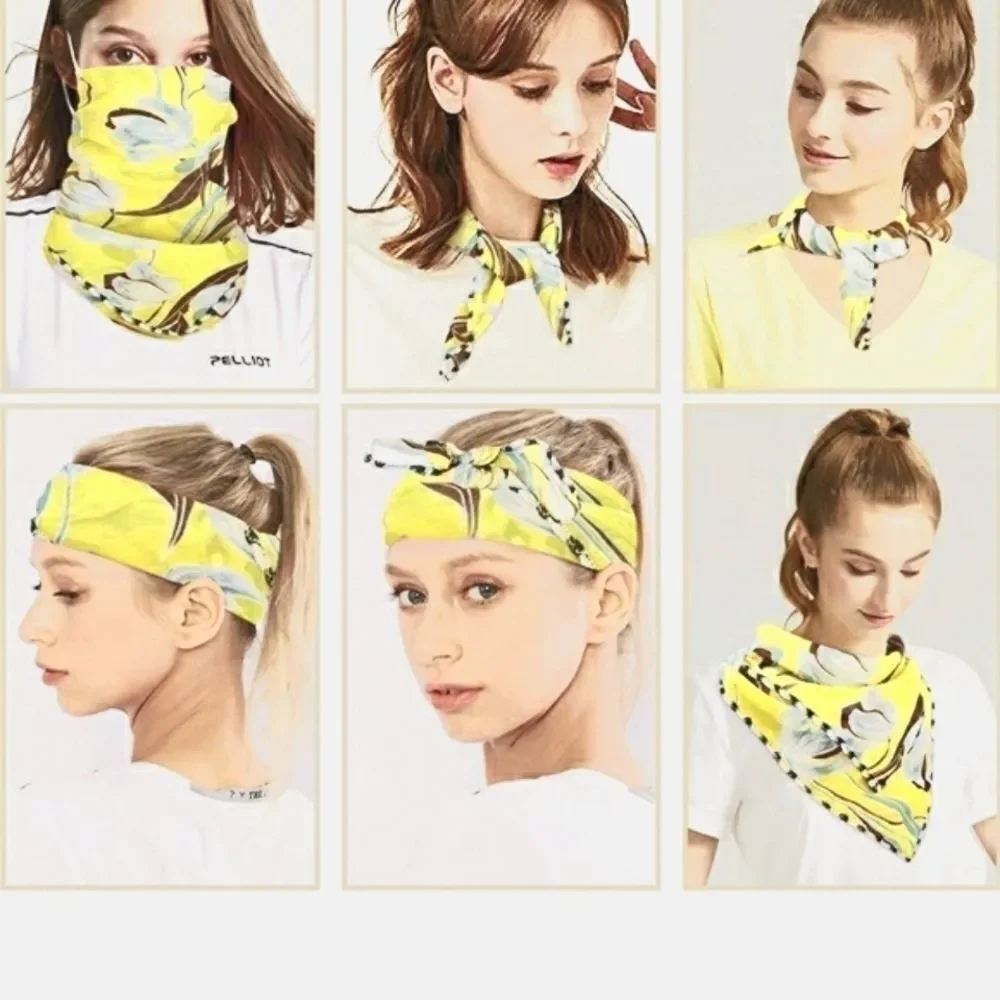 Floral face mask Chiffon ear loop gaiter